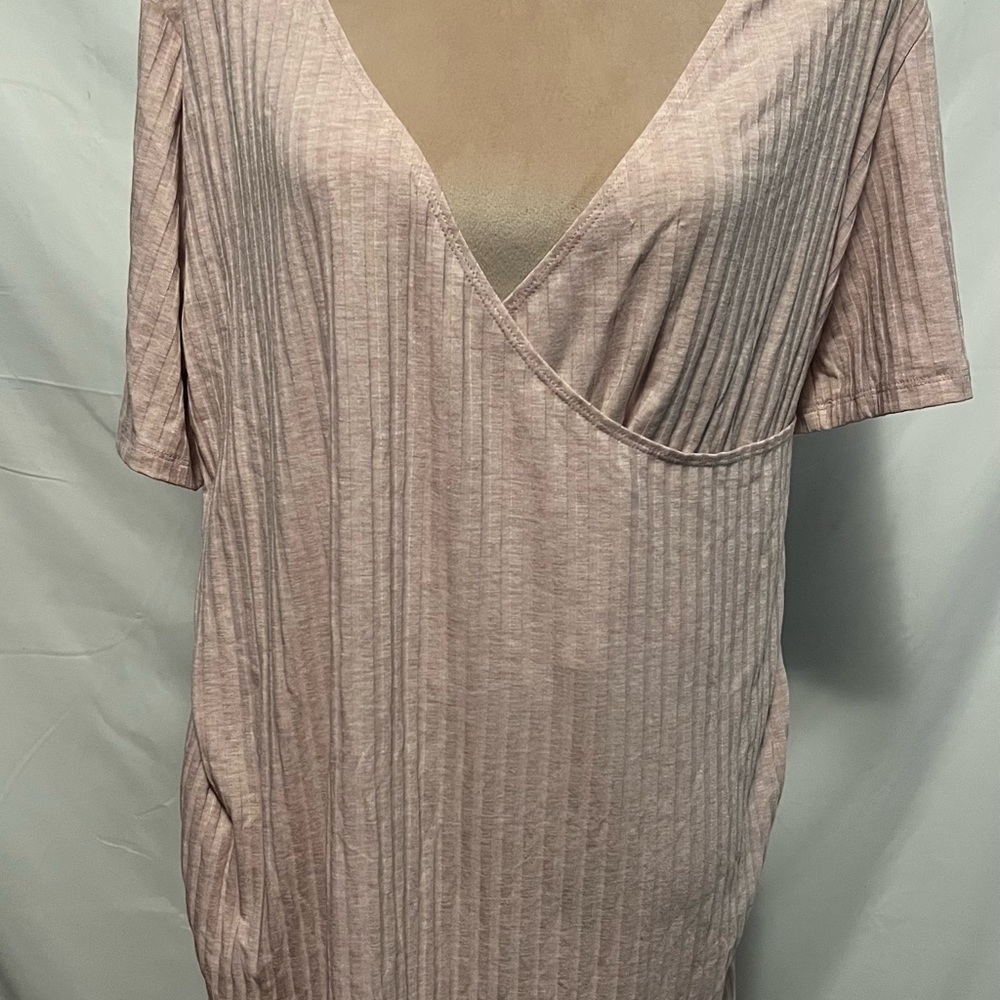 Joyspun Maternity Lounge Wear V-Neck Nursing Short Sleeve Top XXL-XXXL